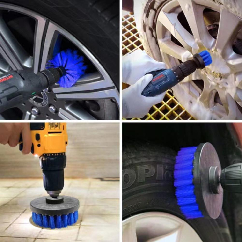 5Pcs Multi-Purpose Electric Drill-Brush Power Scrubber Brush Set Cordless Drill Attachment Kit Kitchen Bathroom Cleaning Kit