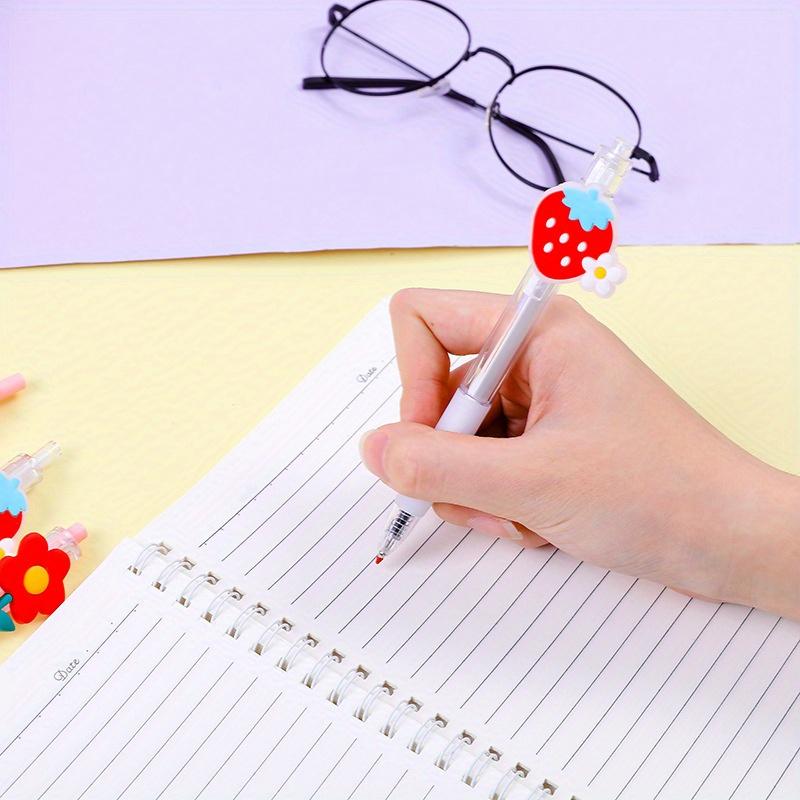 Back To School Season 10pcs Creative Neutral Pen Cartoon Patch Girl Sign Pen Morandi Patch Neutral Pen Gift Writing Smooth Office