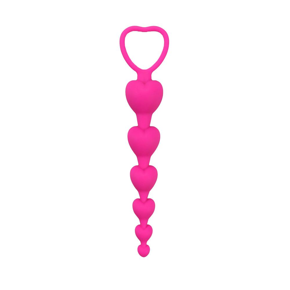 Heart-Shaped Silicone Beads for Men and Women Sex Product Sex Product GAY Couple Anal Masturbation Device Adult Sex Product