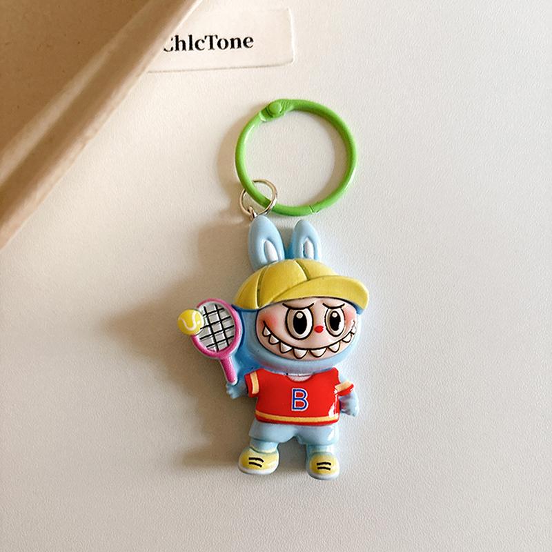 

Мультяшный брелок большого размера, милый Лабубу, шармы для сумки, брелок для машины, изысканные аксессуары для украшения рюкзака, подарки на день рождения