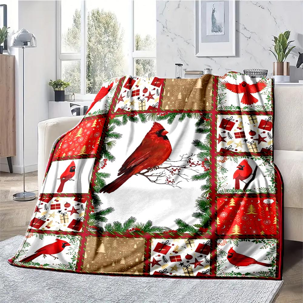 Christmas Theme Printed Blanket - Perfect for Couch, Bed, Travel & Outdoor Use | Machine Washable, Cozy & Durable.