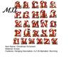 Christmas Tree Ornaments 26 Pcs Letters Ornaments, A-Z Alphabet Acrylic Hanging Decoration Decoration, Personalized Initial Pendant with Santa Hat