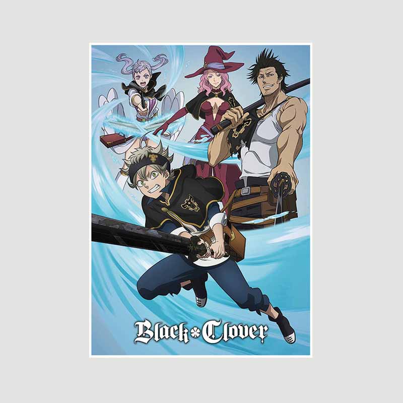 DIY Bar Home Decor Mural White Paper Classic Anime Black Clover Yami Posters HD Prints Living Room Decoration Painting Pictures Gifts