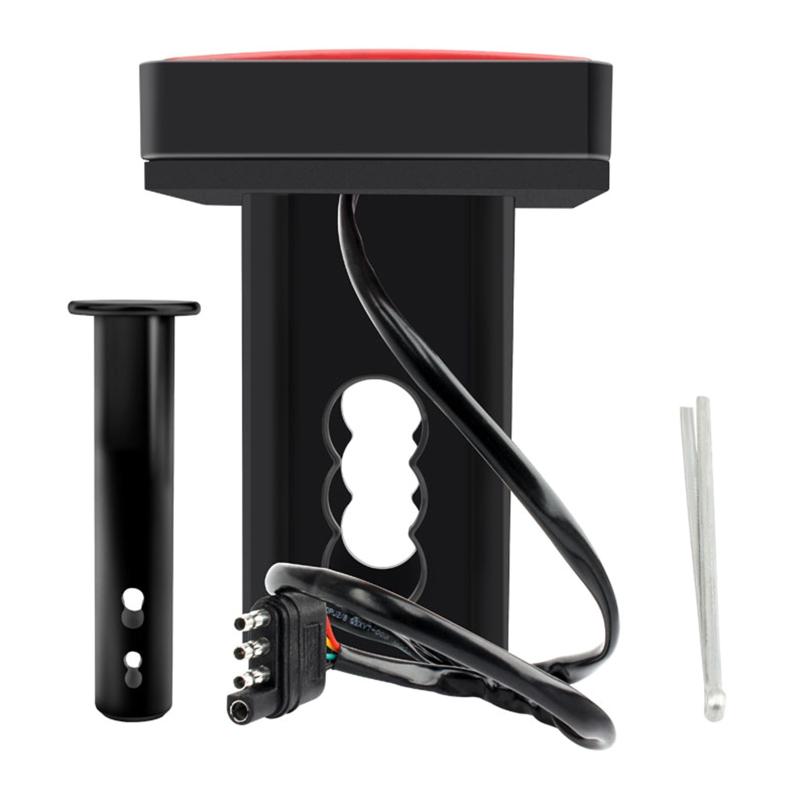 Square Red LED Tail Surface Mount Grommets Plugs Waterproof  Stop Brake Turn Trailer Lights for RV Truck