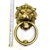 Dekor Messing Löwe Türklopfer (Löwengesichtsdesign) |  , Hoteltür, Haupttore | Schwerlast Messing Löwen Türklopfer mit Schrauben (golden (Packung mit 1))