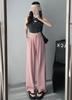 Premium casual pants women's spring and summer new straight loose solid color wide-leg trousers
