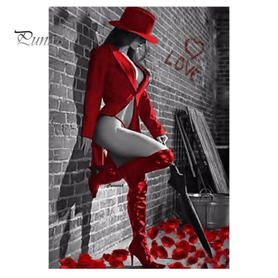 

Красота Леди 5D DIY Алмазная вышивка Картина Главная Комната Вышивка крестом Декор стены