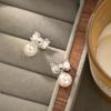 Exquisite Bowknot Pearl Tassel Earrings - Elegant Luxury 2024 Fashion for Women
