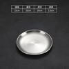 Thick Side 304 Stainless Steel Dinner Plate Round Steak Salad Deesert Cake Tray Kitchen Anti-scalding Plates for Western Food
