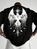 Summer Personalized Bird Totem Printed Breathable Roundneck Mens Tshirt for Outdoor Urban Street and Hiphop Style Wear