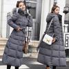 Luxurious Women Full Length Parka Jacket Down Cotton Puffer Coat Fur Long Hooded Winter
