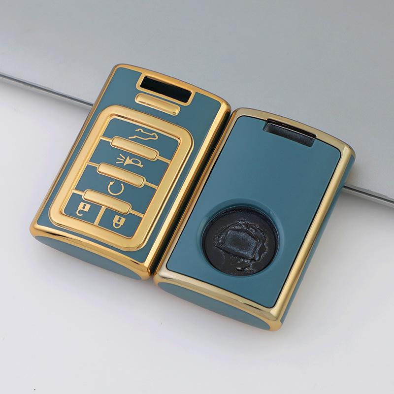 

Чехол для дистанционного ключа из ТПУ, чехол-брелок для Chevrolet C7 Corvette, для Cadillac CTS ATS 28T CTS-V XTS DTS, чехол-брелок серый