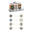 Gobricks MOC Modular Back to the Futured Courthouse Building Blocks Clock Tower Model Skyline Architecture Machine Car Toy Gifts