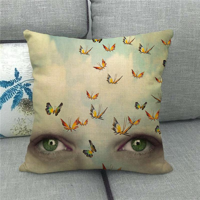 Creative Cartoon Illustration Star Map Digital Printing Short Plush Pillow Covers For Car Sofa Office Cushion Cover Home Goods