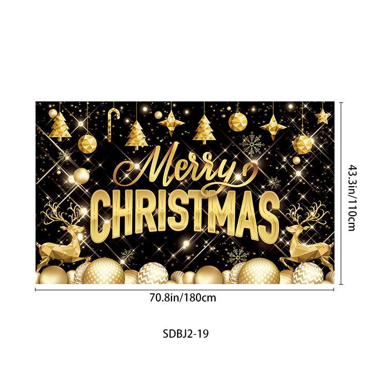 New Christmas Yard Decoration Background Cloth Polyester Fabric Material Christmas Decoration Products