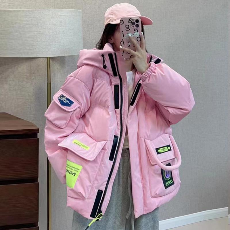 

Chaopai Яркий пуховый костюм без мытья лица, новое зимнее утепленное высококачественное пальто для иностранных студентов