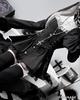 [XHSUKADO] Lace-up "Jirai-kei" (Landmine) Style Dress for Women - Cute Long Sleeves, Detachable Cross Ribbon Brooch, Frills, Lace, Flared Sleeves, A-l