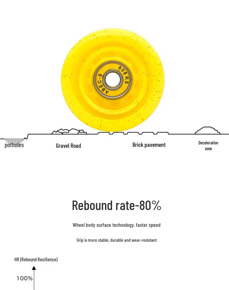 Sequined Pink Double-Row Roller Skates with Transparent Non-Luminous Wheels