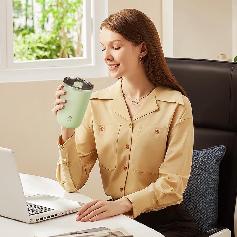 Stainless Steel Rechargeable Self Stirring Coffee Mugs,Portable Electric Magnetic Stirring Coffee Cup For Coffee,Milk Tea