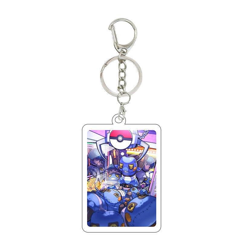 Ptcg Pocket 5cm Anime Fashion Squirtle Bulbasaur Psyduck Cartoon Diy Acrylic Action Keychain Backpack Pendant Accessories Charm