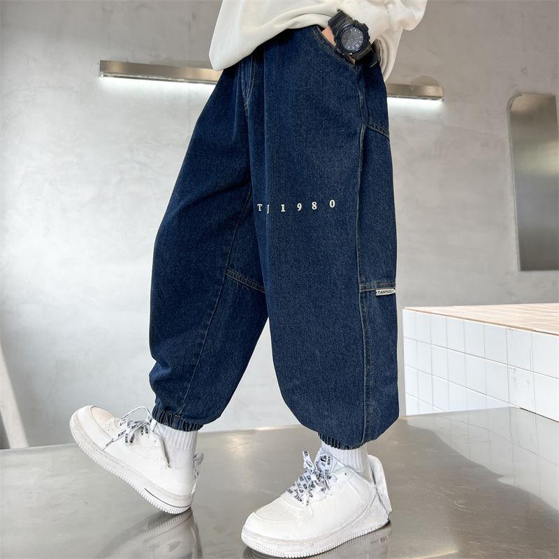 Boys' Jeans Spring and Autumn Casual Pants Boys' Autumn Pants Cool and Trendy Pants