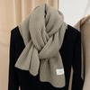 New Red Arctic Fleece Knitted Scarf Men's and Women's Winter Christmas Student Couple Thickened Wool Scarf Korean