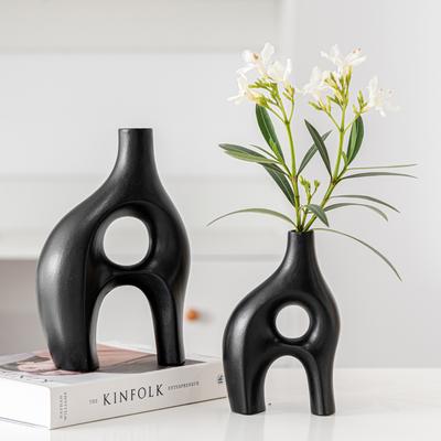 Simple Special-Shaped Creative Ceramic Vase Office Homestay Soft Decoration Nordic Style Ornament Home Decoration