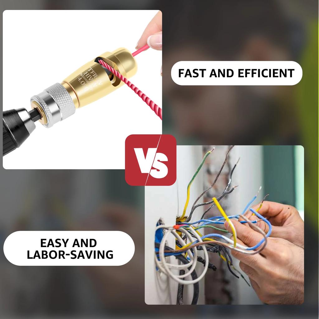 2.5/4/6 Square Adjustable Cable Wire Stripper Wire Nut Twister Set Electric Wire Peeling Stripper Wire Twisting Tool