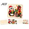 Indoor Outdoor DIY Decor Christmas Magic Felt Sticker Art Kit for Kids, 3D Layered Santa & Tree Custom Sculpting Set Craft Set, No Mess Peel