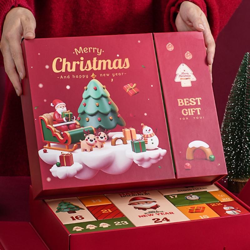 Christmas Advent Countdown Calendar Box 12Days Empty Gift Boxes DIY Christmas Empty Refillable Calendar Boxes For Xmas Gift