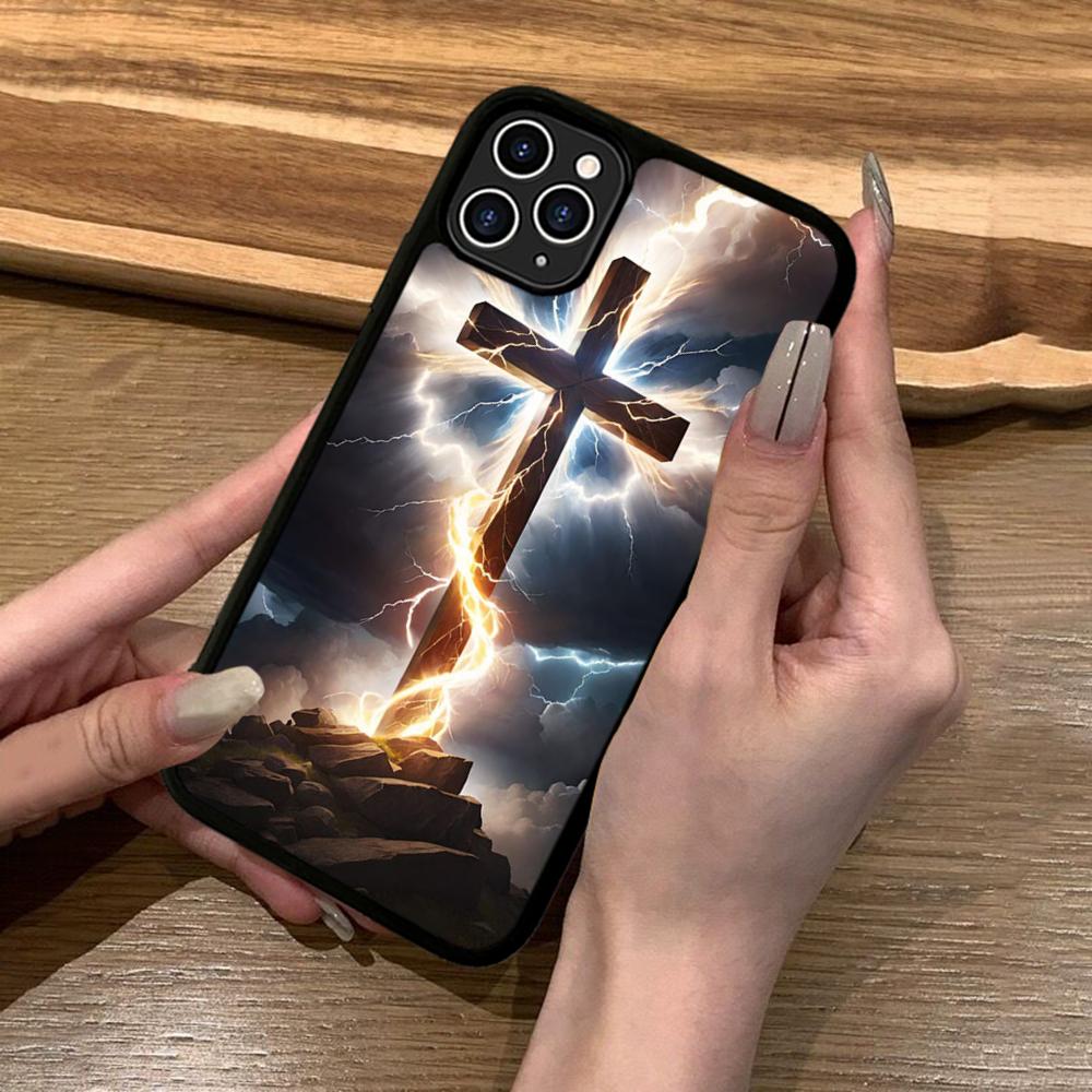 Bible Christian Jesus Cross Phone Case Silicone PC+TPU For For IPhone 11 12 13 14 15 16 Plus Pro Max Cover