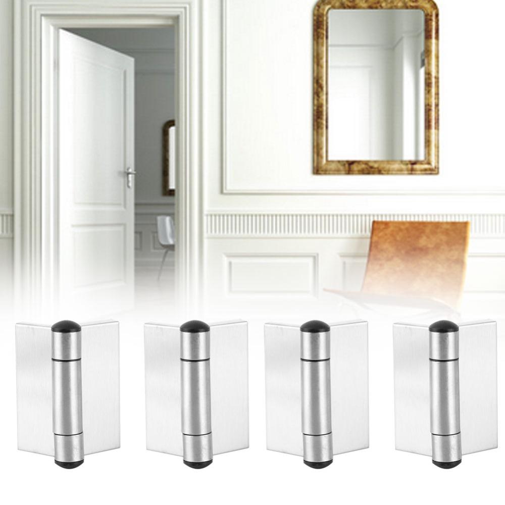 4pcs Durable Self Closing Hinge Weld Stainless Steel Hinge Durable Spring Door Hinge Metal Gates