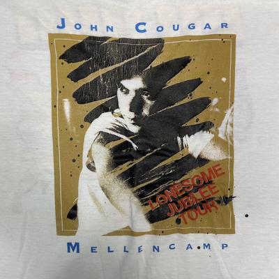 1988 Vintage John Cougar Mellencamp Absolutely Live Tour Shirt 3A460 Unisex T-Shirt