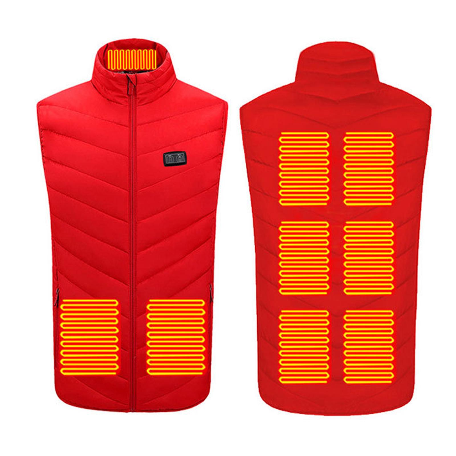 

Мужские и женские модные повседневные теплые жилеты с подогревом, однотонные XL