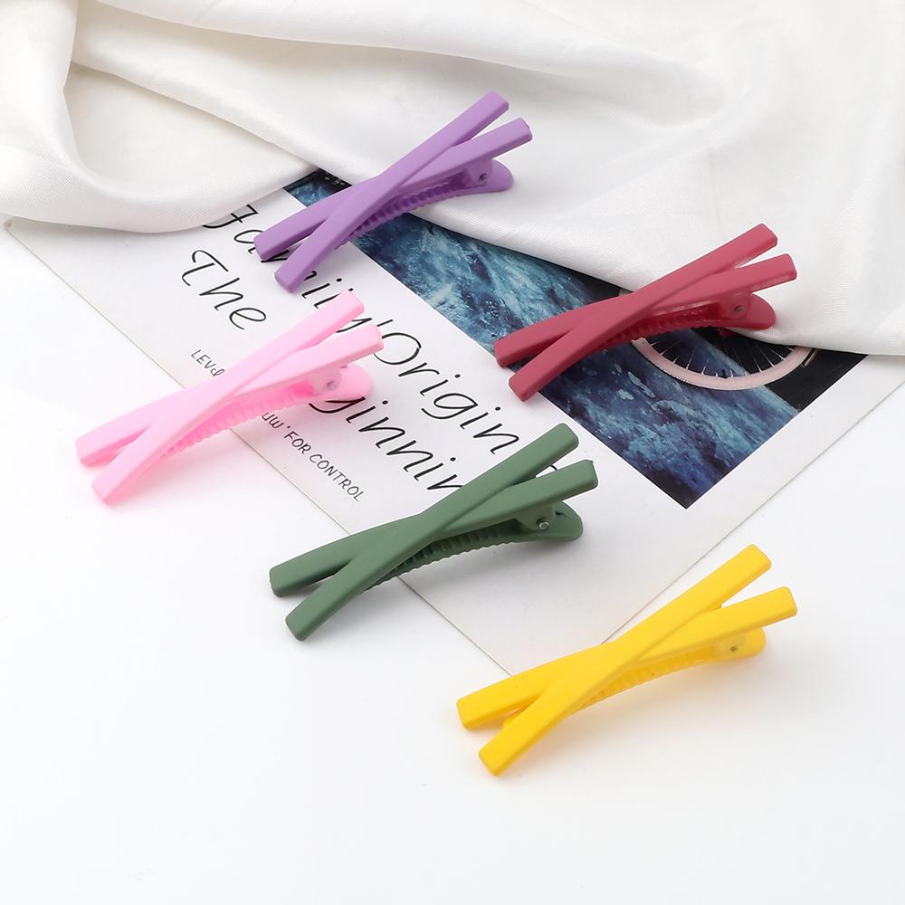 Mixed 5Pcs/Set Hair Clips Accessories Sweet Simple BB Hairpin X-shaped Hairpins 6Pcs/Sets Solid Purple Color Barrettes Headdress