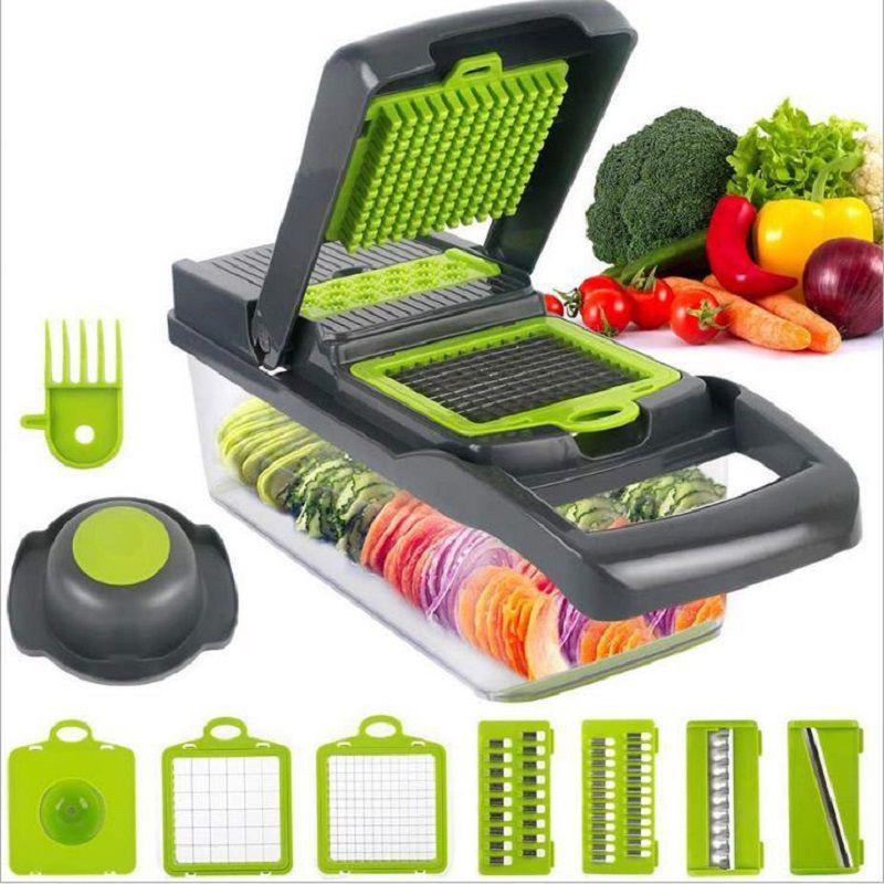 Cutter Vegetable Fruit Slicer Grater Shredder Drain Basket Slicer 8 In Gadgets 1