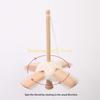 KX4B Crosses-Shaped Hand Carved Yarn Winder Manual Top-Weaving Spin Wheel Wooden Turkish Spindle Storage Tool Drop Spindle