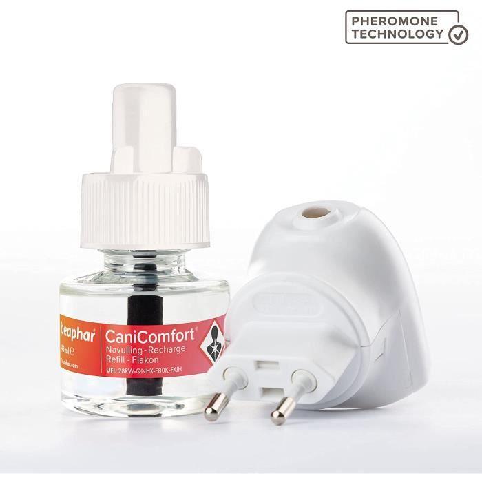 Diffuseur Anti Stress - BEAPHAR - CANICOMFORT - 48ml - Réduit le stress - Recharge incluse