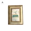Picture Frame Retro Style Exquisite Pattern Wear Resistant with Hook Simple Installation Farmhouse Rustic Vintage Wall Hanging Photo Frame