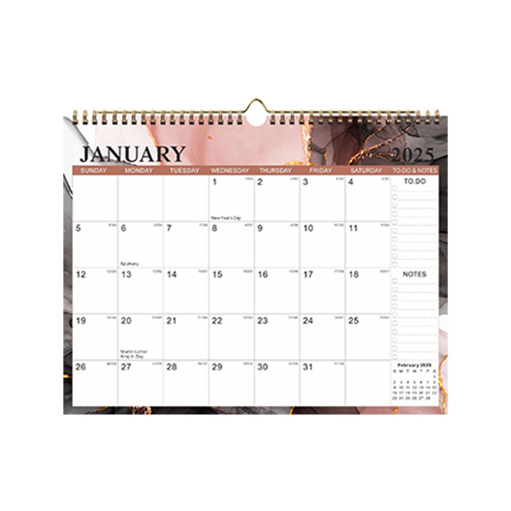 2025 Wall Calendar, 18-month Wall Calendar From January 2025 To 2026, Double Coil Binding, Large Wall Calendar With Thick Paper, Suitable For Home