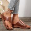 Fashion Gold Slip Toe Soft Sole Sandals Women Summer 2025 Comfortable Platform Casual Slides Woman Pu Leather Plus Size Flat Slippers