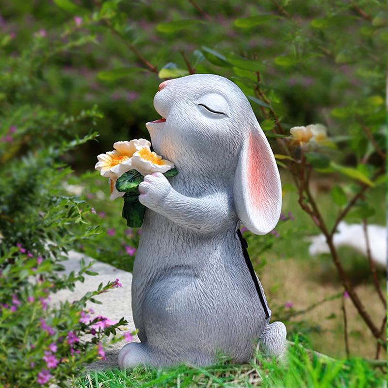 Simulation Small Animal Garden Decoration Resin Rabbit Garden Ornaments