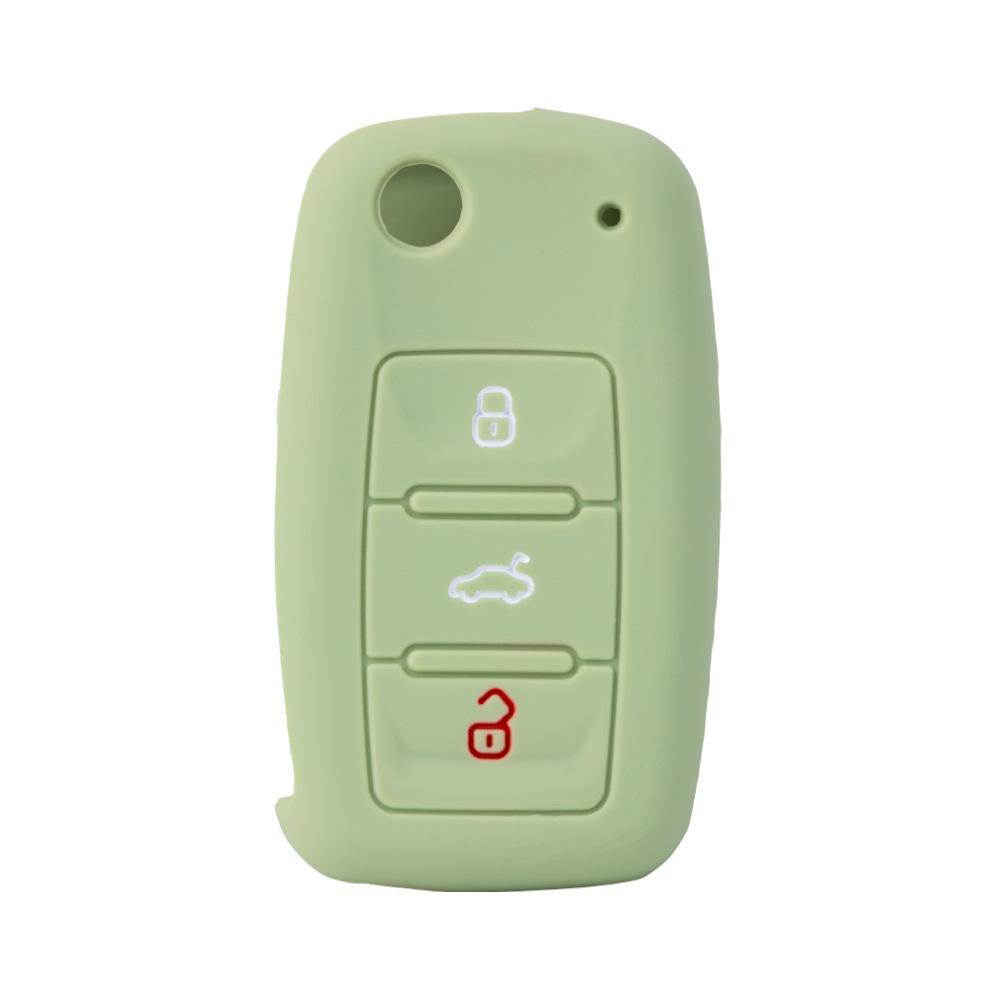 Suitable for Volkswagen Bora Santana Golf Car Silicone Key Cover Soft Rubber Key Bag Remote Control Protective Cover