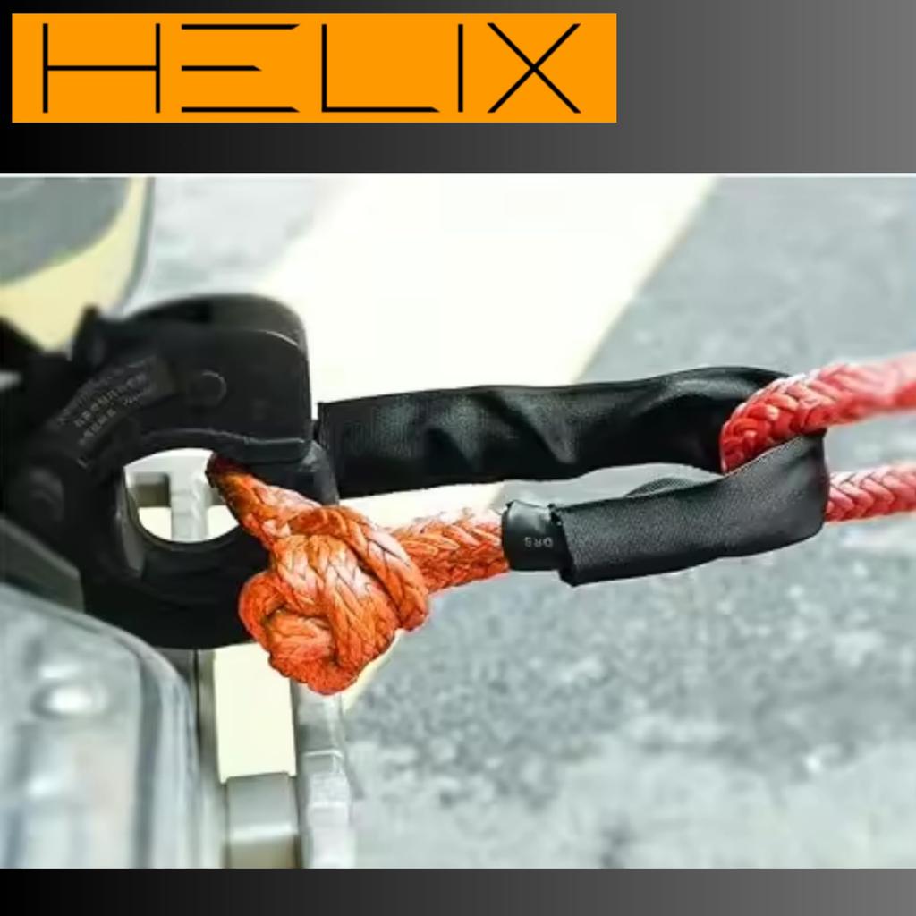HELIX Weiche Schäkel Seilschäkel für Abschleppseil, 24t Bruchlast, Auto Abschlepphaken, Faserschekel, für Windengebrauch, Set mit 2 Stück [Parallelimport]