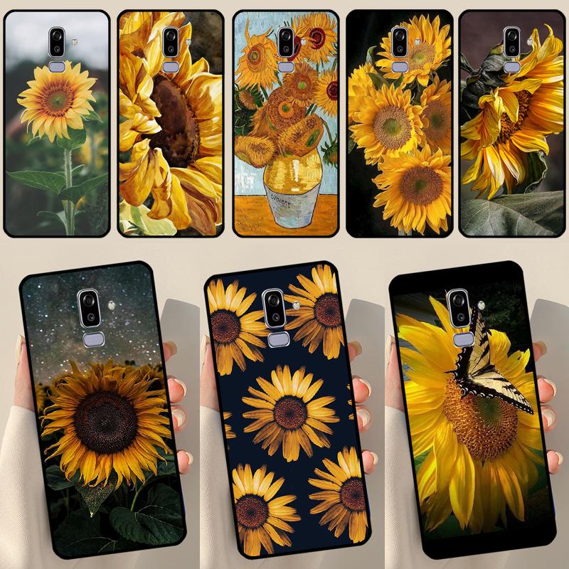 

Sunflower Case For Samsung Galaxy J3 J5 J7 2017 A3 A5 J1 2016 J4 J6 Plus A6 A7 A8 A9 J8 2018 Coque