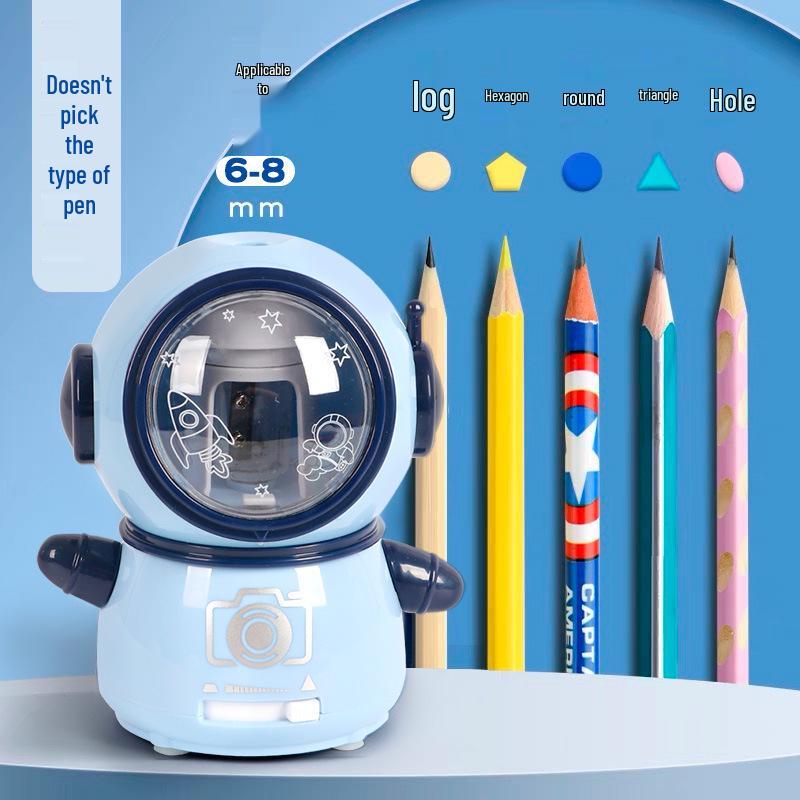 Little Sprite Astronaut Electric Pencil Sharpener - New Dual Power Automatic Model