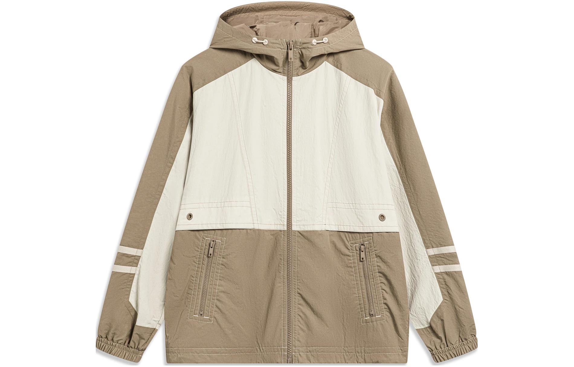 Li Ning Sports Trendy Collection Jacket Men s Dusty Khaki Light Chestnut Brown AFDT637-3 XL