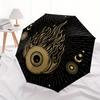 Flaming Eye Celestial Circle StickerUmbrella, Portable 3-Fold Umbrella for Men & Women,Christmas Gift ES114
