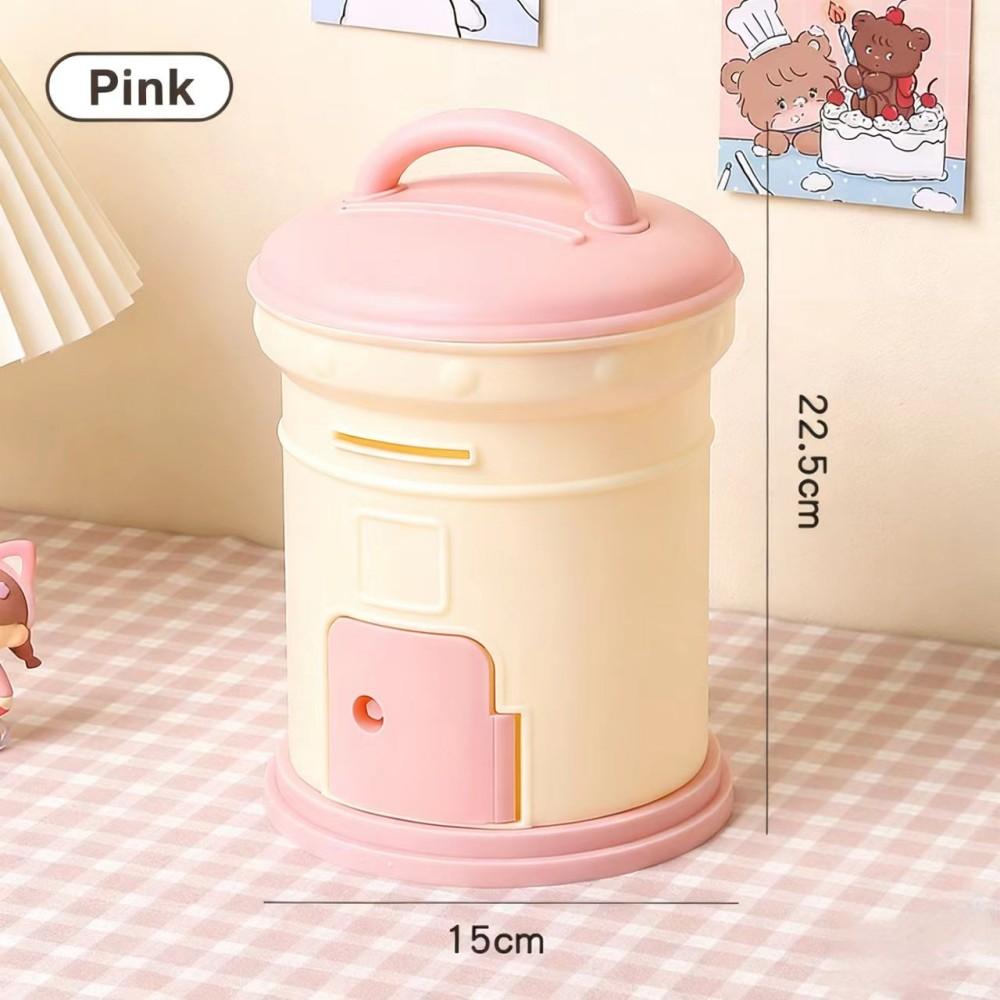 Popular High Quality Durable Box-Shaped PP Piggy Bank Key Lock-Portable Environment-Friendly Saving Money Gift for Desktop Use