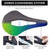 3D Printed Full Carbon Fiber Bicycle Saddle for Men/Women - 7 x 9mm Carbon Rails - Adaptive Bicycle Seat for Mountain Road and Gravel Bikes